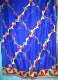 Solid Georgette Multi-Color Silk Detail Dupatta Chunni #8472